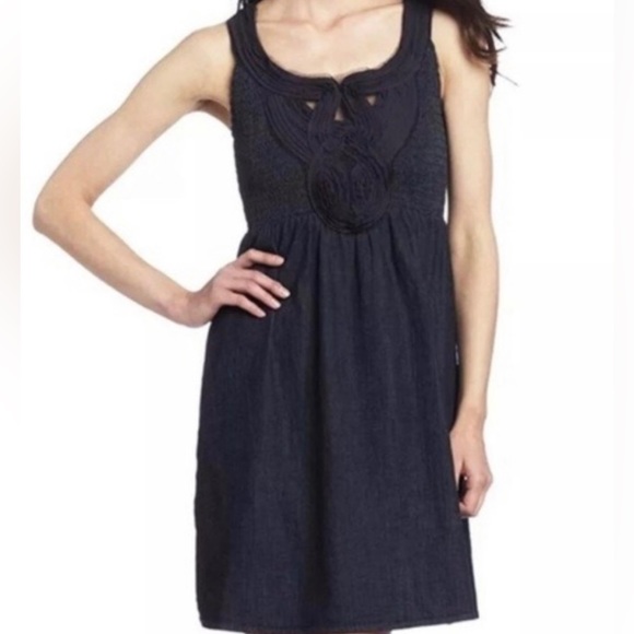 Calvin Klein Dresses & Skirts - Calvin Klein Tank Denim Dress Dark Wash Elastic Bodice Large